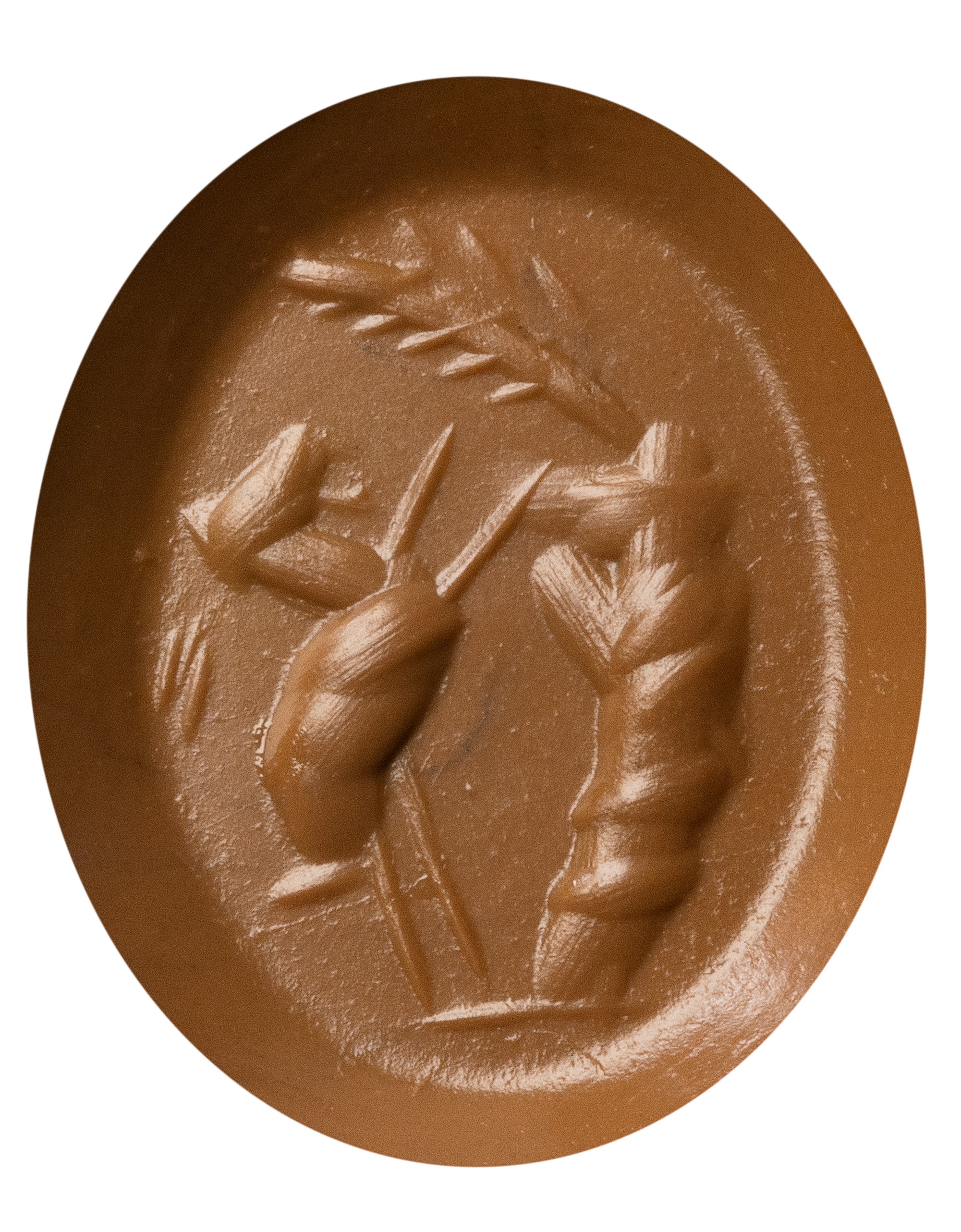 A large Roman chalcedony intaglio. Bucolic scene.