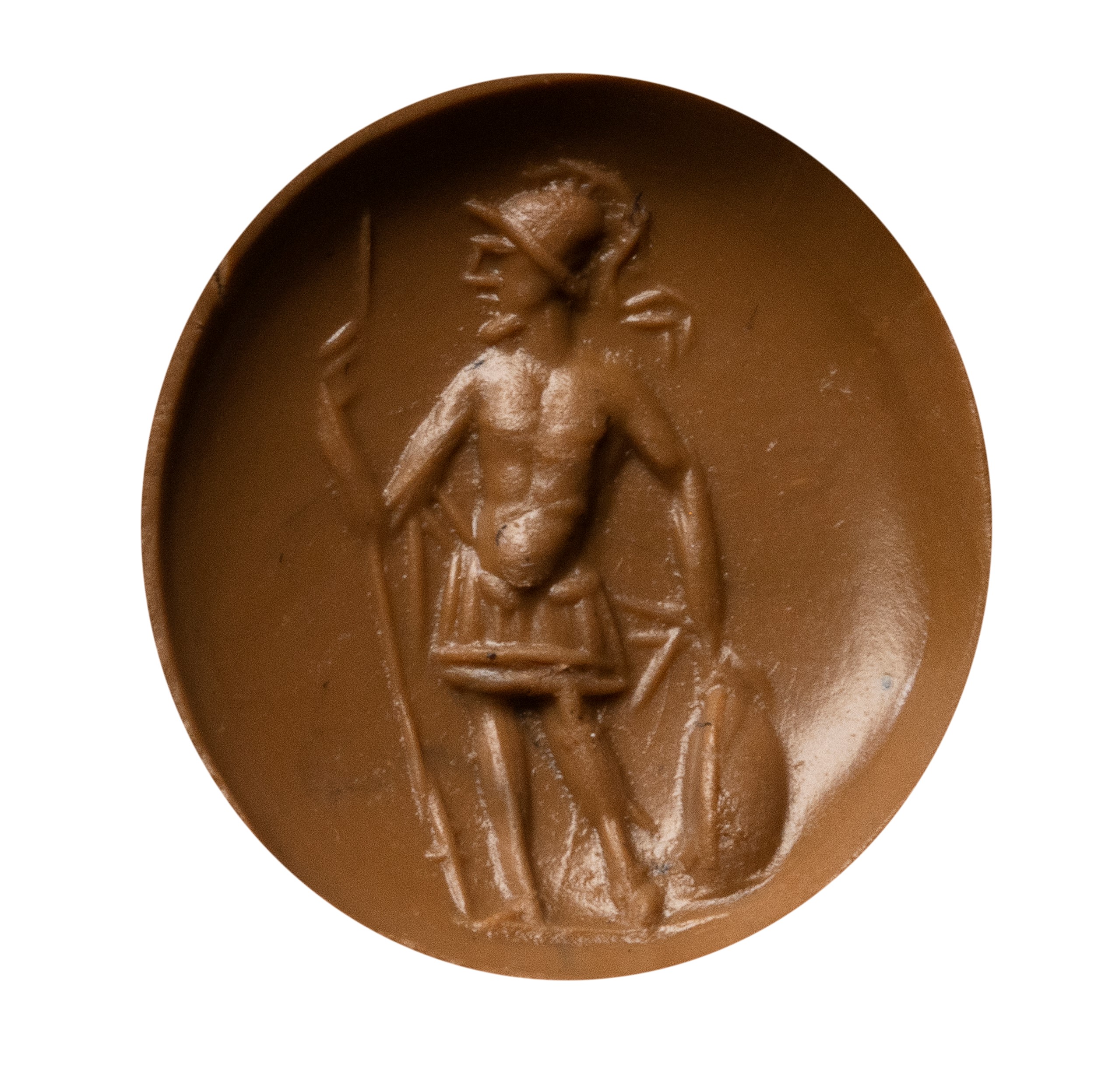 A Roman carnelian intaglio. Mars.