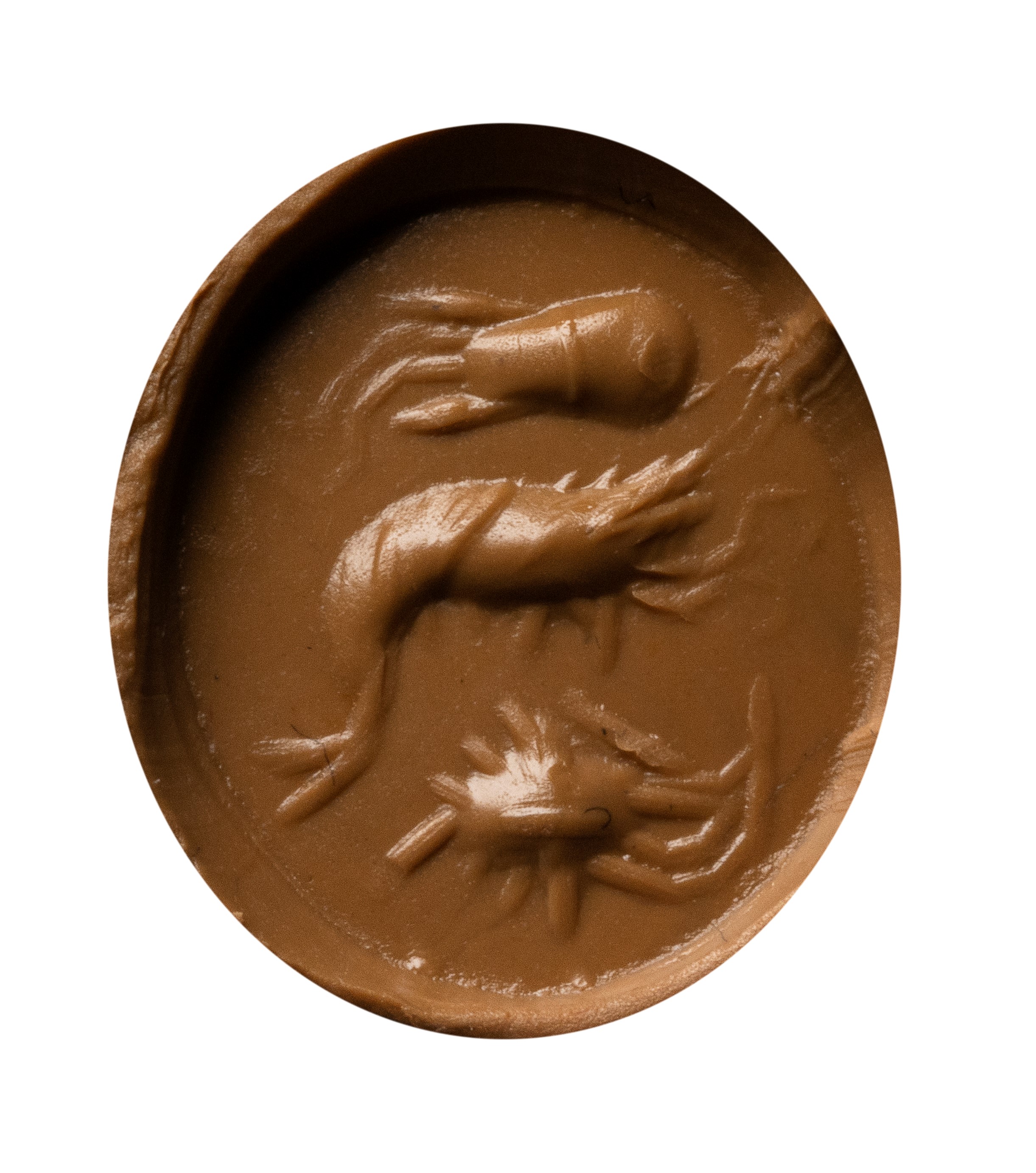 A Roman carnelian intaglio. Sea creatures.