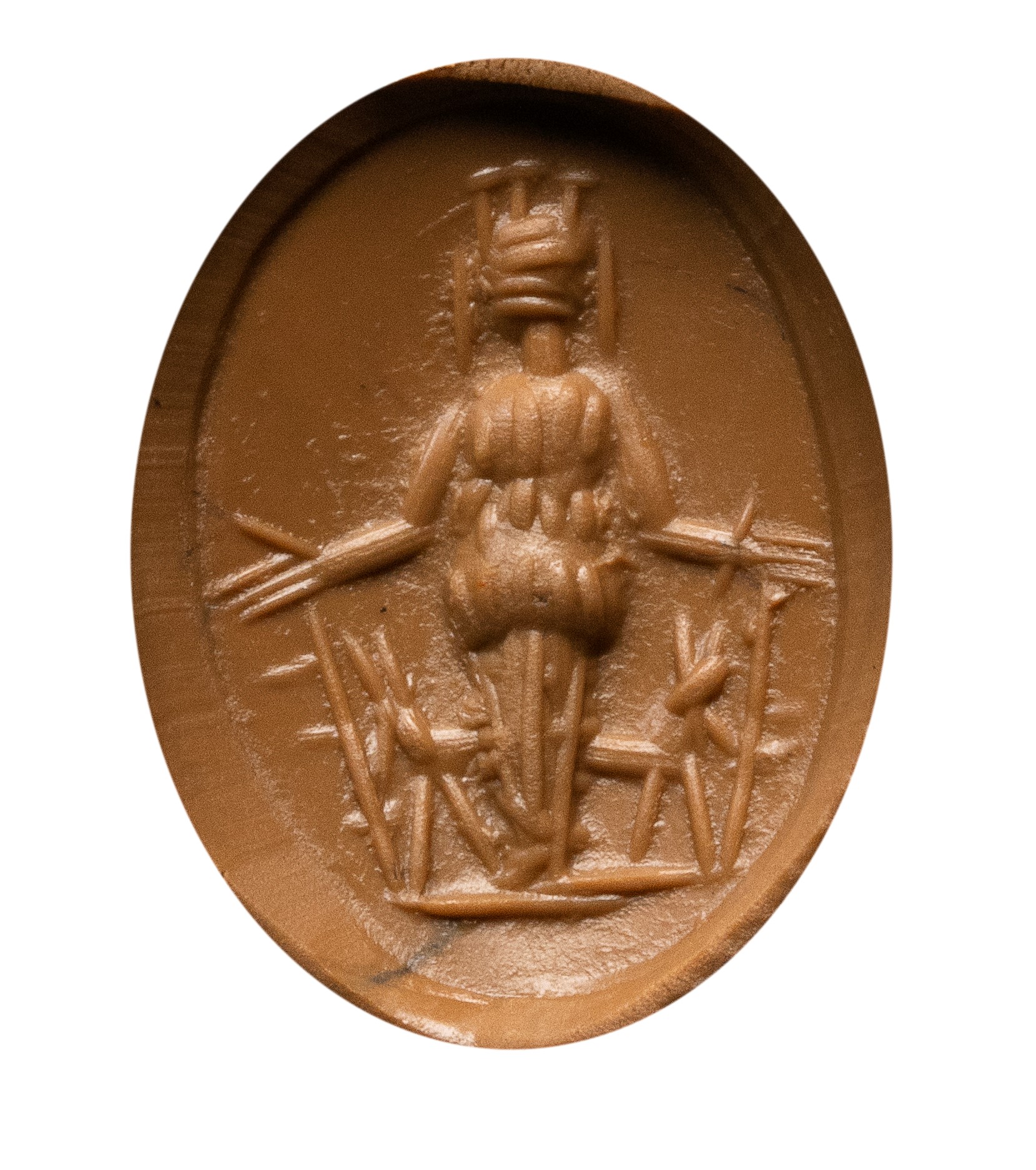 A Roman carnelian intaglio. Artemis of Ephesus.
