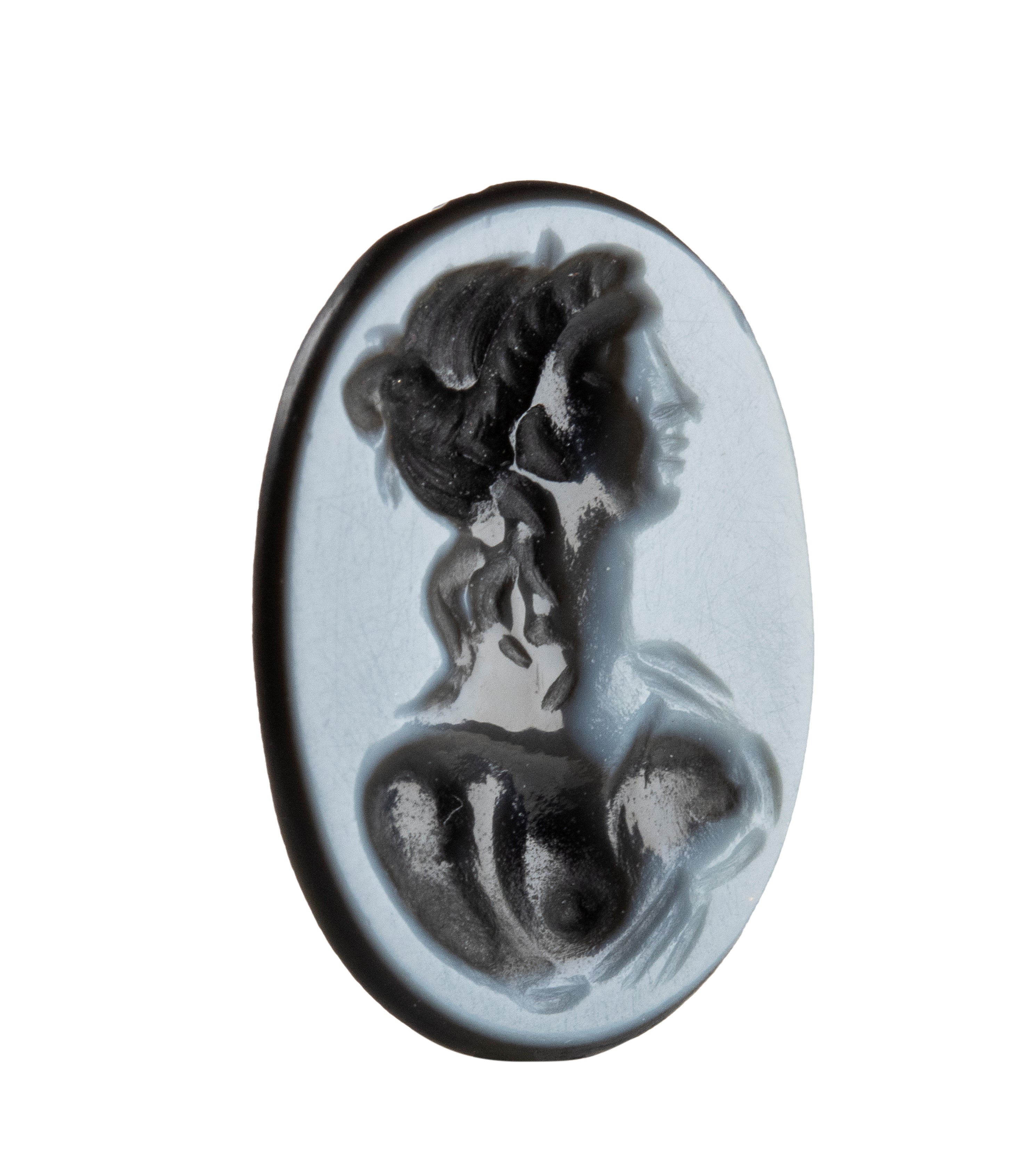 A Late Renaissance nicolo intaglio. Female bust.
