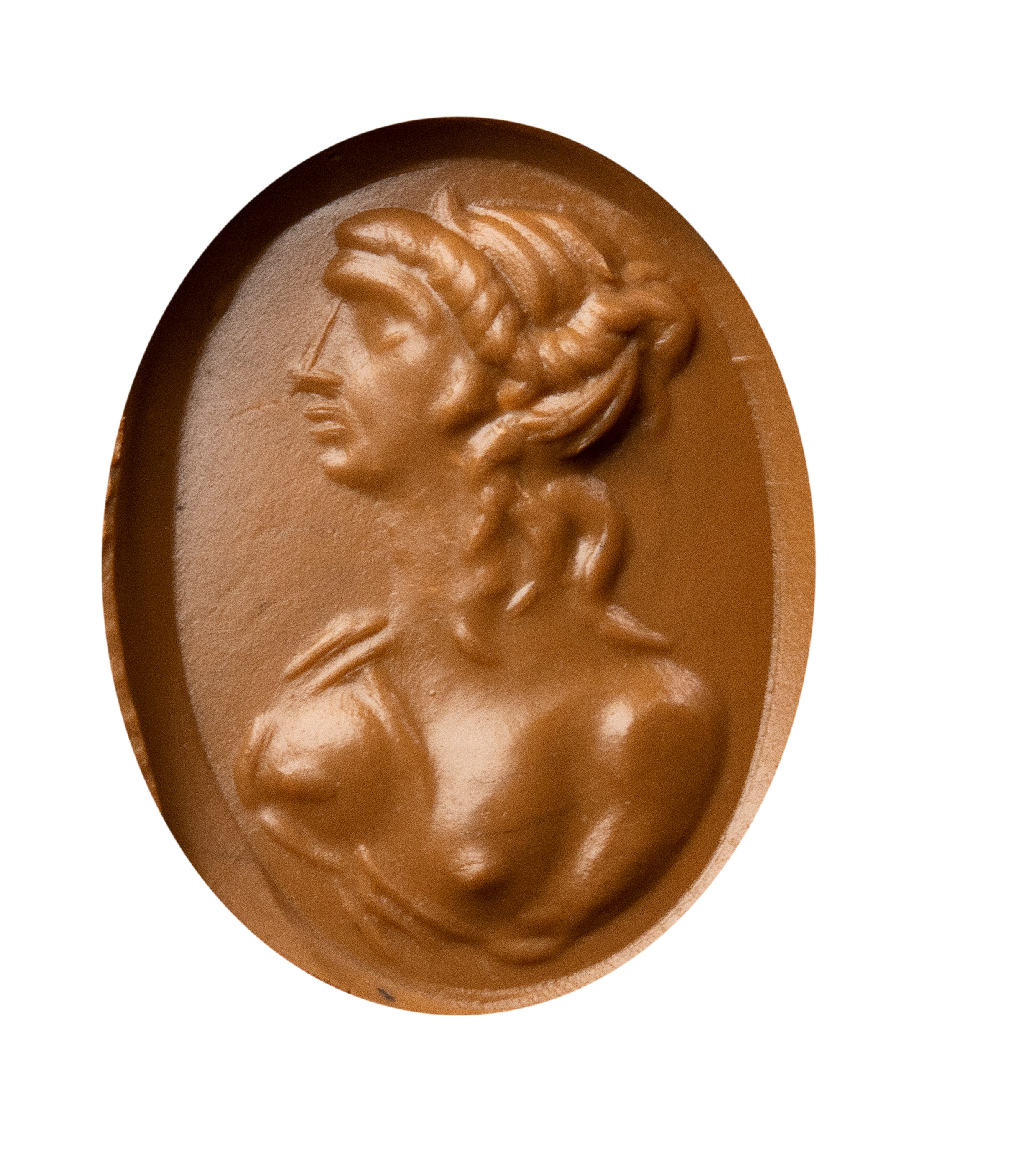 A Late Renaissance nicolo intaglio. Female bust.