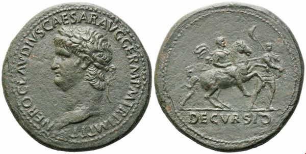 Nero (54-68), Sestertius, Rome, c. 63; Æ (28,21 g; 37,9 mm; 6 h)