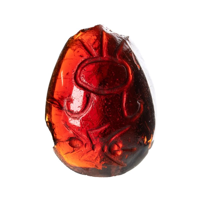 A Roman garnet intaglio. Ant.