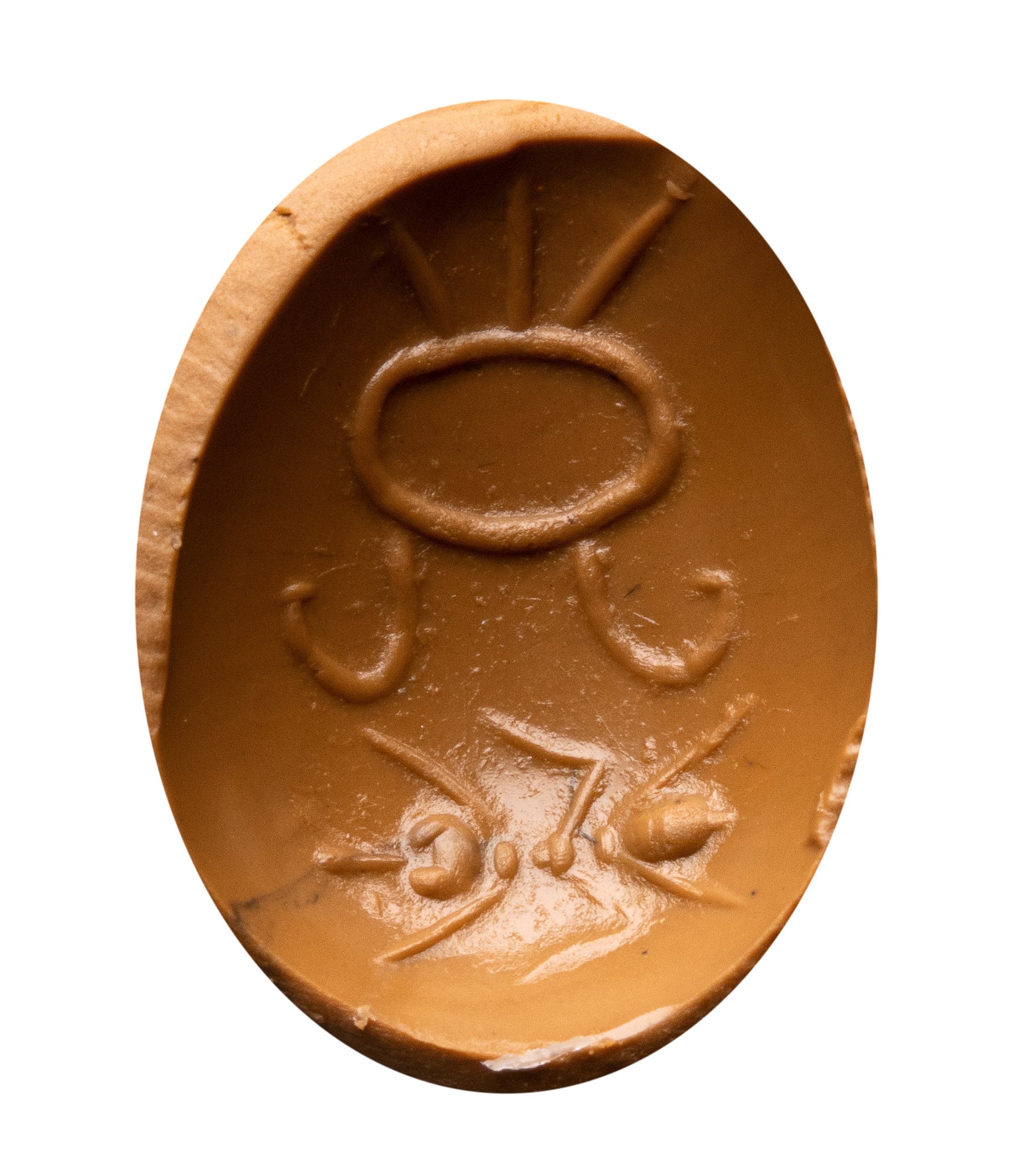 A Roman garnet intaglio. Ant.