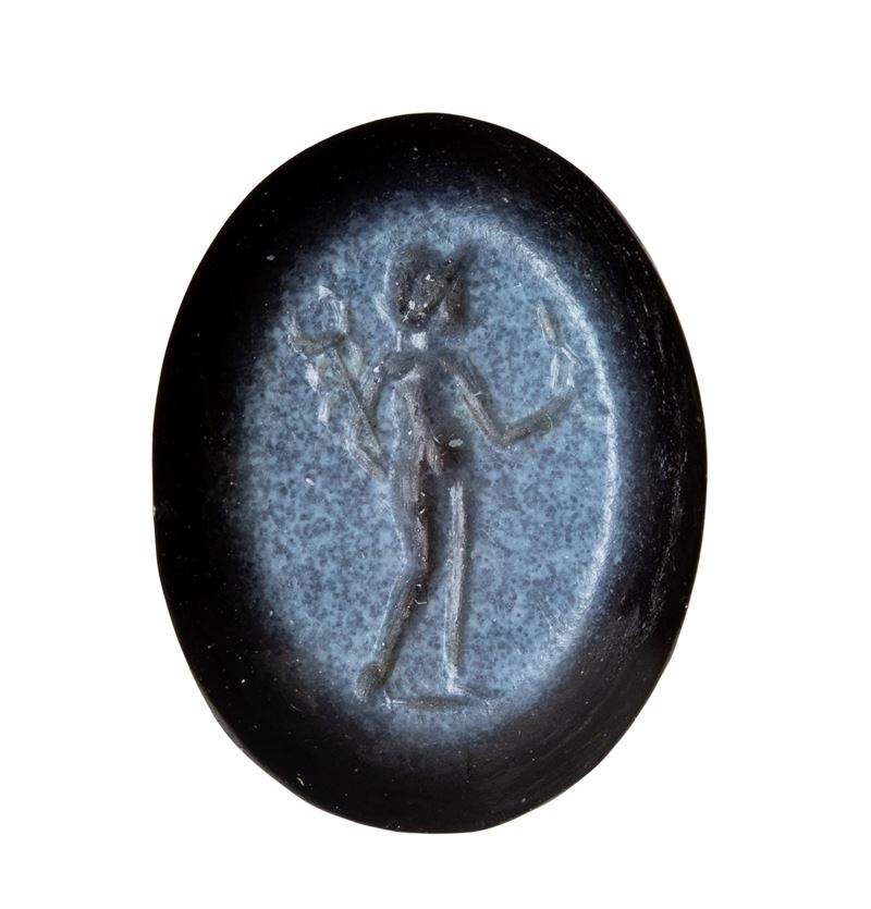 A Roman nicolo intaglio. Hermes.