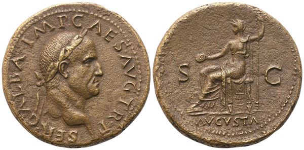 Galba (68-69), Sestertius, Rome, July 68 – January 69; Æ (25,65 g; 33,8 mm; 6 h)
