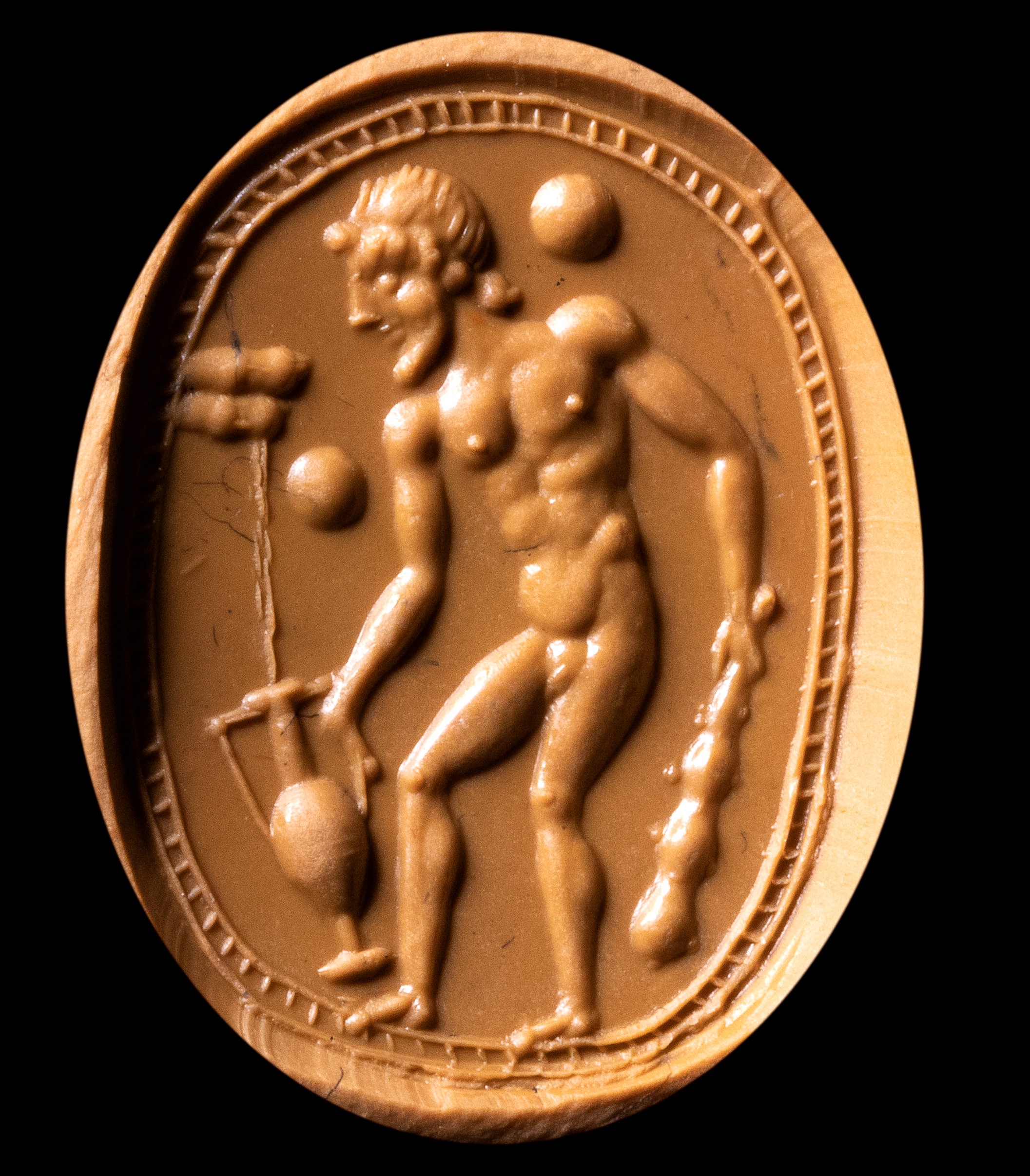 An etruscan chalcedony intaglio. Hercules.