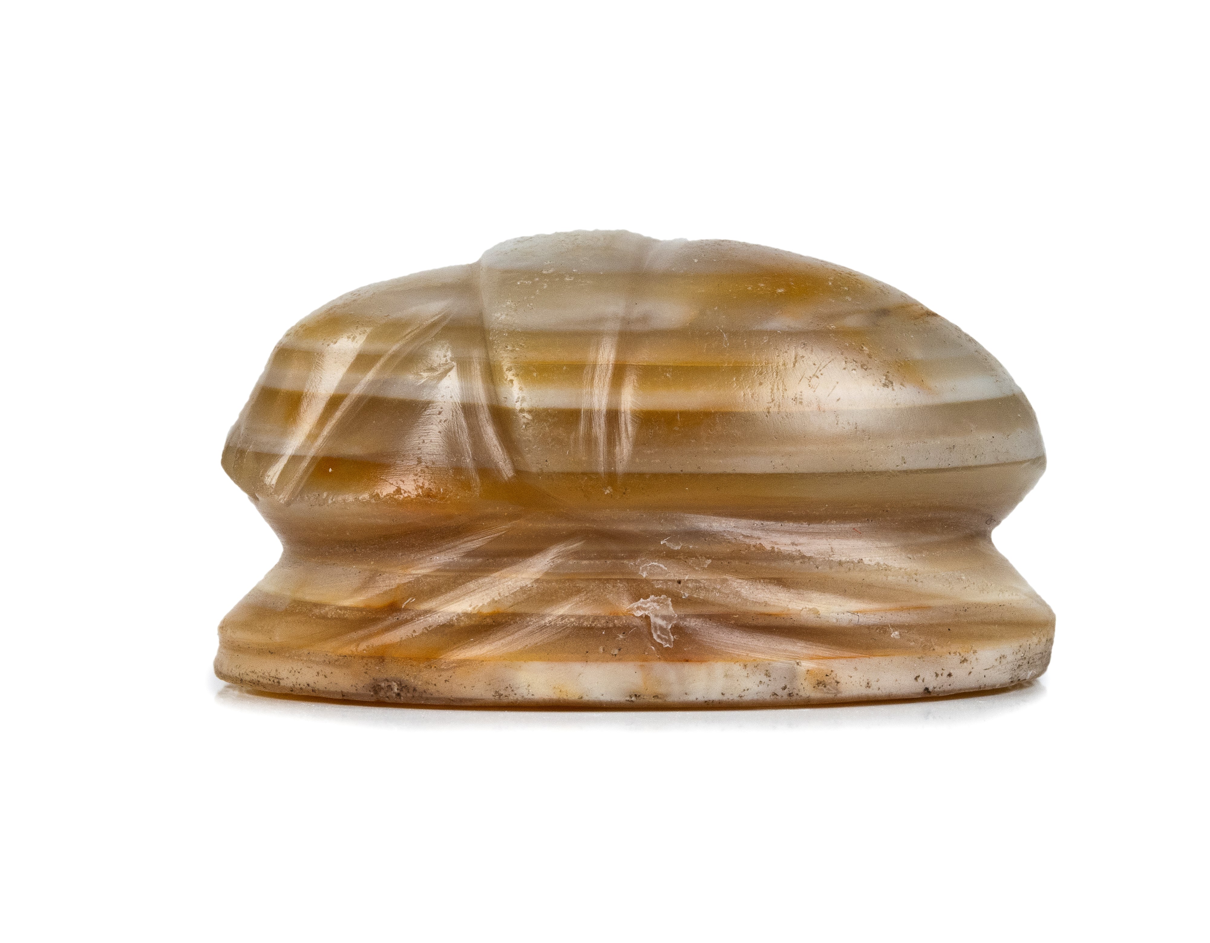 A postclassical Near Eastern agate engraved scarab. Victory on a biga.