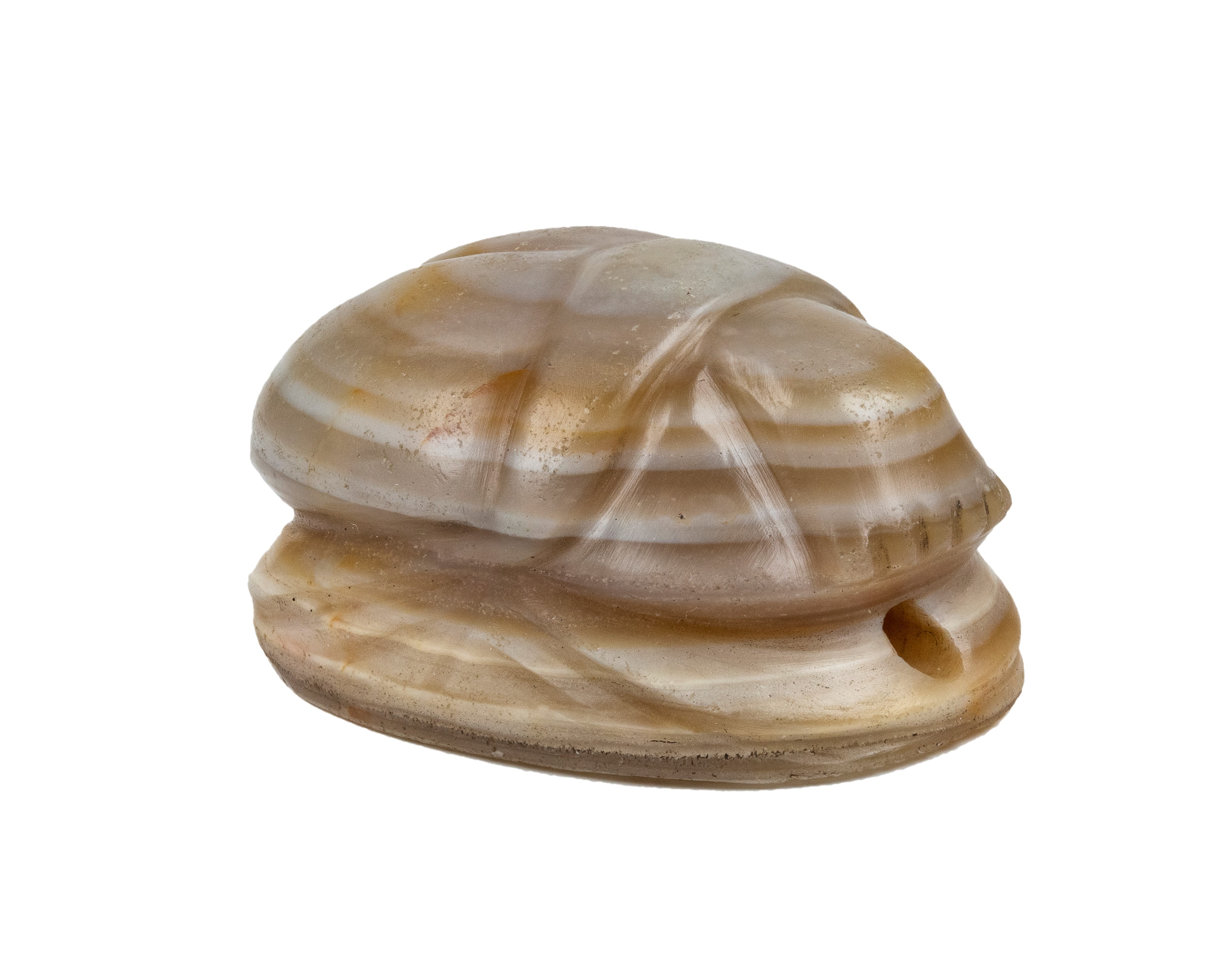 A postclassical Near Eastern agate engraved scarab. Victory on a biga.