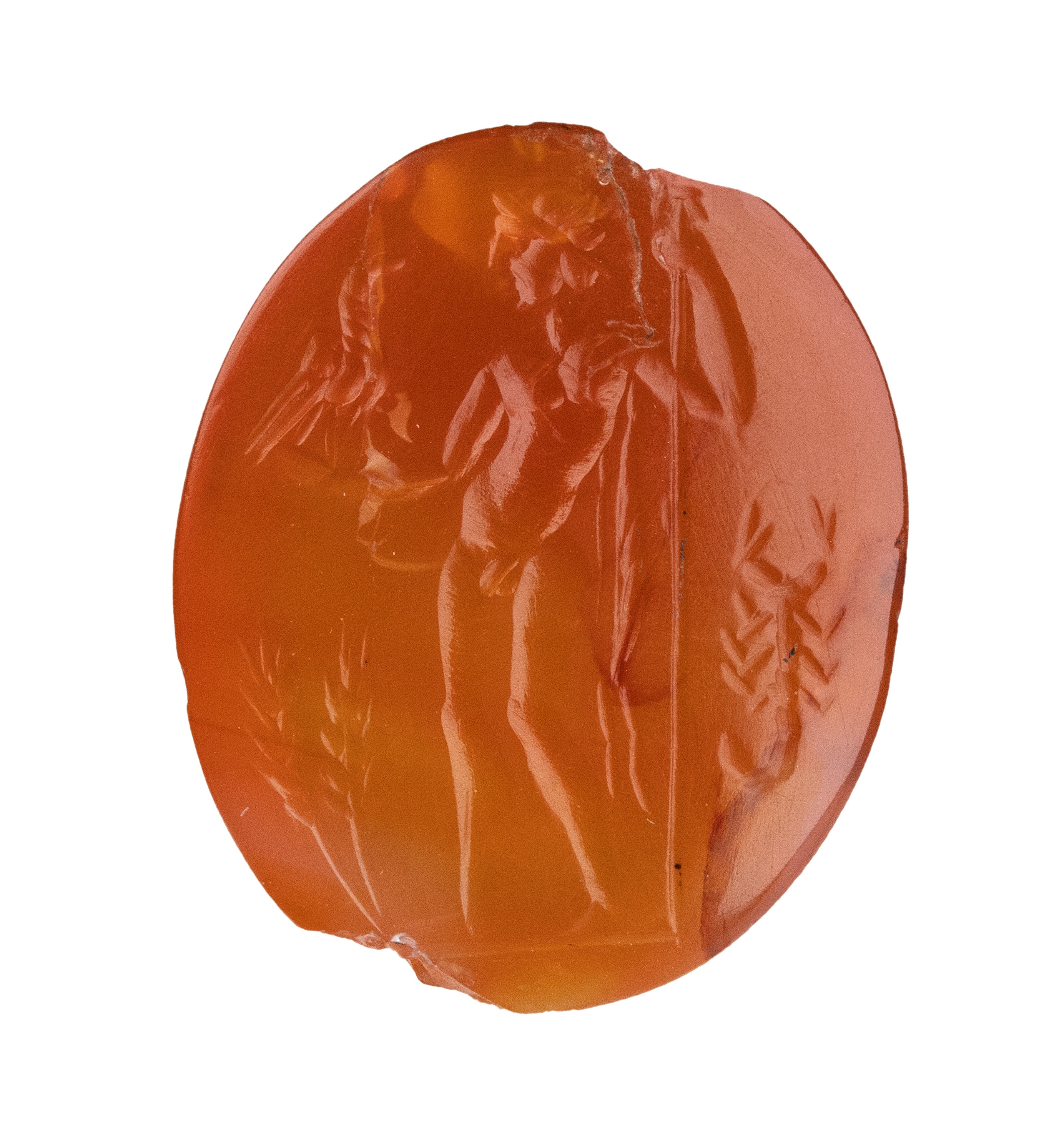 A large Sasanian carnelian intaglio. Pantheistic deity.