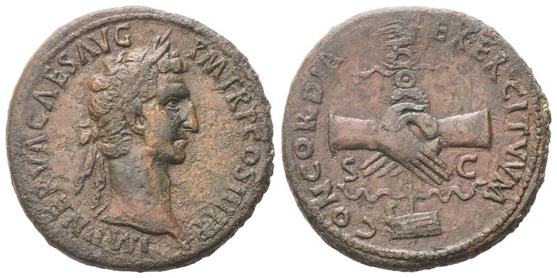Nerva (96-98), Sestertius, Rome, 97; Æ (25,48 G; 34 MM; 6 H)