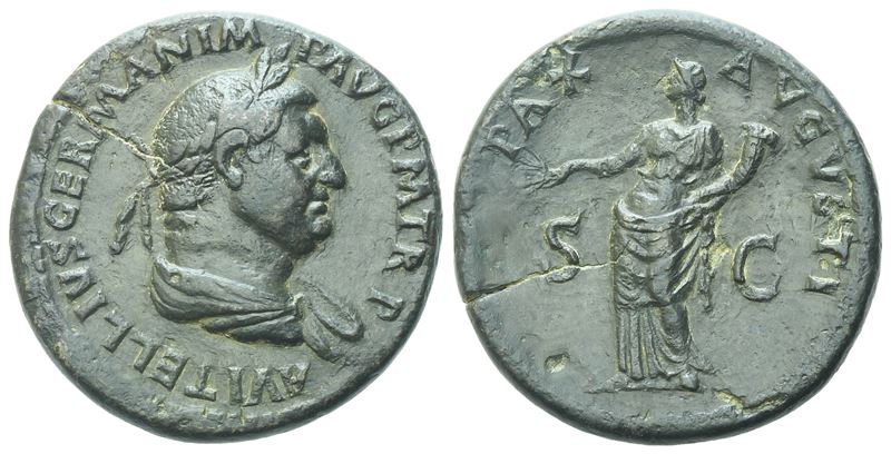 Vitellius (69), Sestertius, Rome, C. Late April-december 69; Æ (23,11 G; 34,5 MM; 6 H)