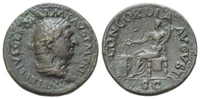 Vitellius (69), As, Rome, Late April - December 69; Æ (12,39 G; 27,4 MM; 6 H)
