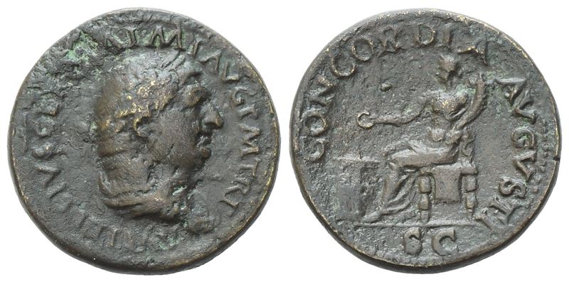 Vitellius (69), As, Rome, Late April - December 69; Æ (12,39 G; 27,4 MM; 6 H)