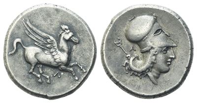 Akarnania, Leukas, C. 320-380 Bc, Stater; Ar (8,52 G; 20,5 MM; 9 H)