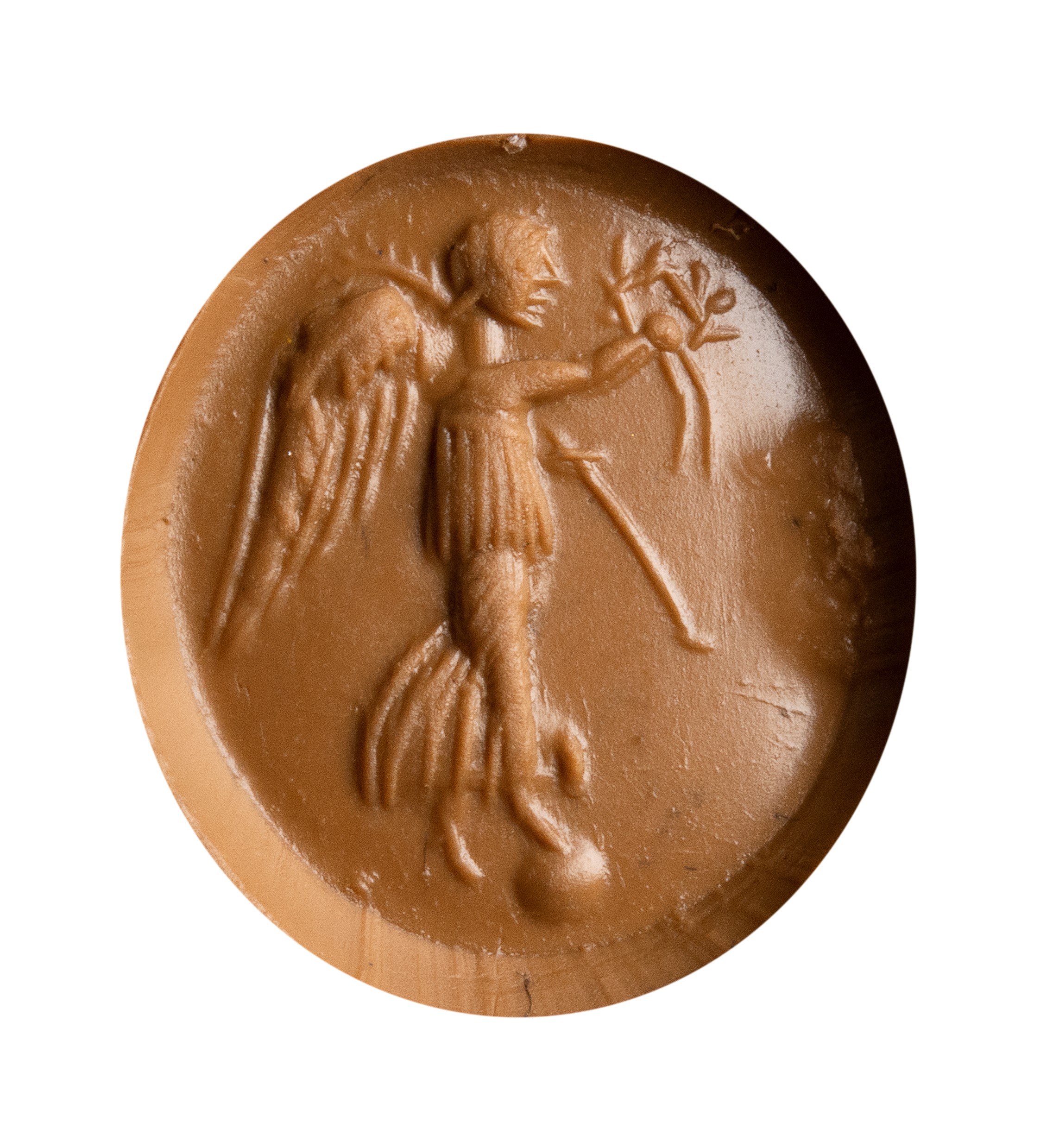 A Roman carnelian intaglio.Nike.