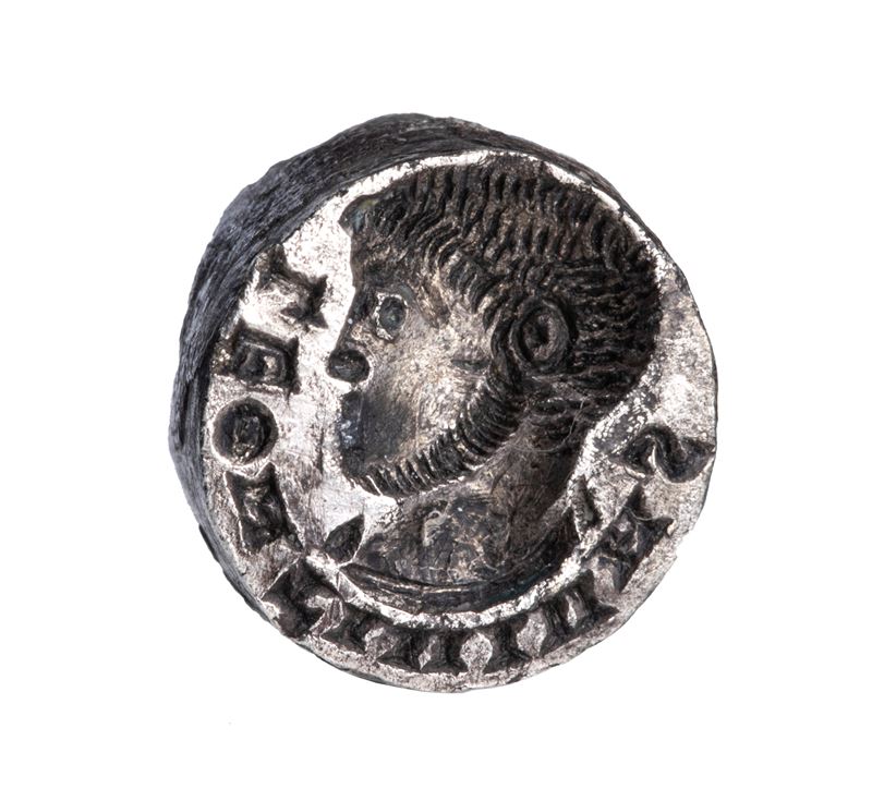 A rare Roman silver engraved seal. Male portrait
