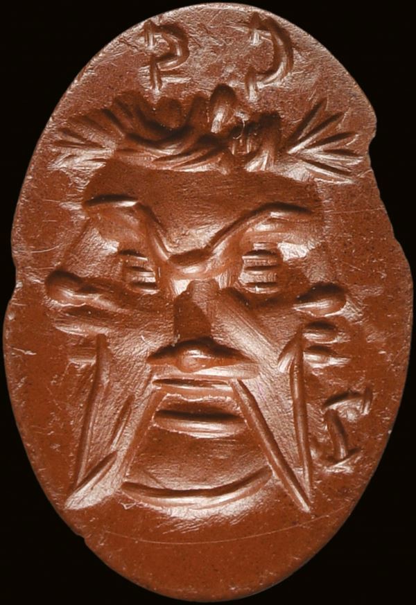 A roman red jasper  intaglio. Gryllos.