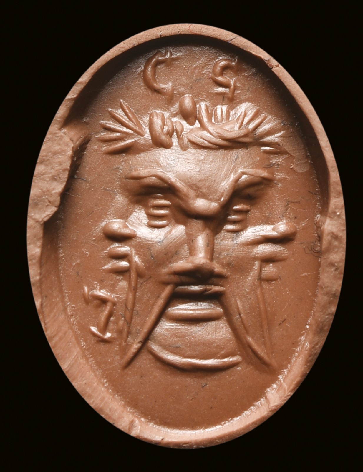A roman red jasper intaglio. Gryllos.