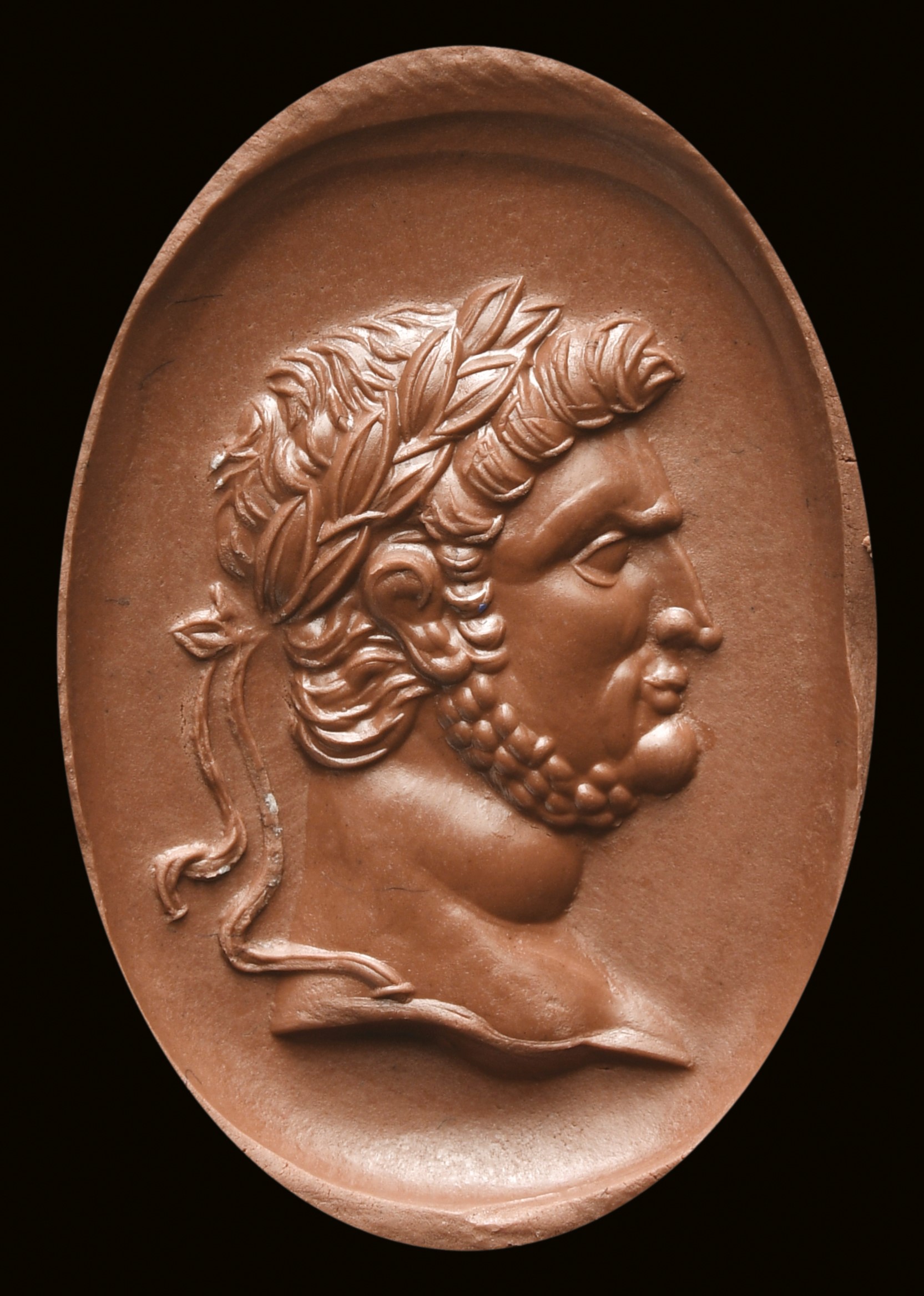 A Postclassical bloodstone intaglio. Nero.