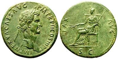 Nerva (96-98), Sestertius, Rome, Ad 97; Æ (g 22,22; MM 33)