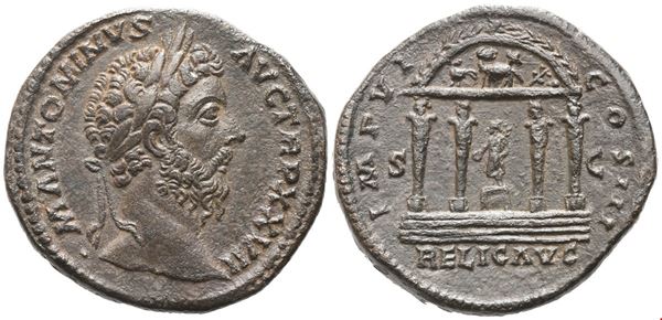 Marcus Aurelius (161-180), Sestertius, Rome, 172-173; Æ (27,47 g; 32,6 mm; 7 h)