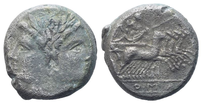 Anonymous, Quadrigatus, Apulian Mint (arpi?), 214 Bc; Æ (5,92 G; 17 MM; 7 H)
