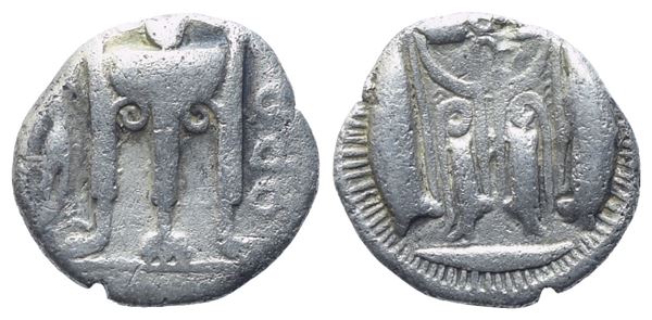Bruttium, Kroton c. 480-430 BC, 1/3 Stater or Drachm; AR (2,44 g; 15,3 mm; 12 h)