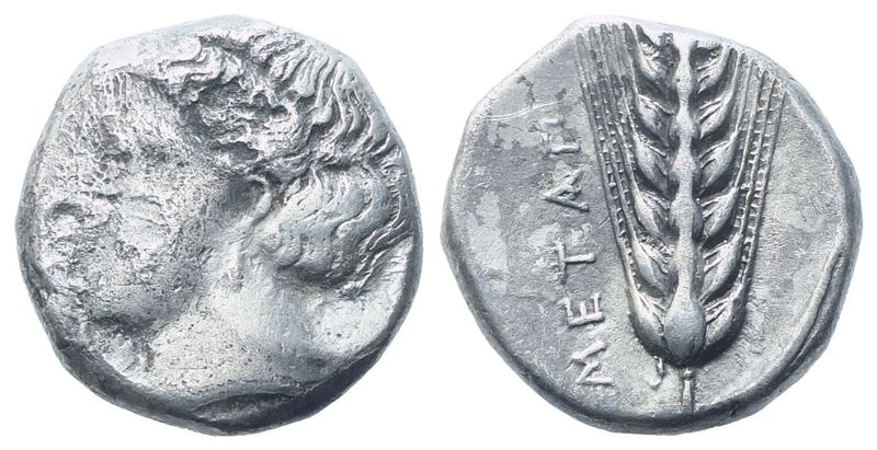 Lucania, Metapontion (C. 400–340), Stater; Ar (7,61 G; 17,6 MM; 2 H)