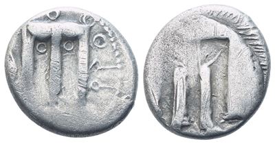 Bruttium, Kroton C. 480-430 Bc, 1/3 Stater Or Drachm; Ar (6,51 G; 19,7 MM; 7 H)