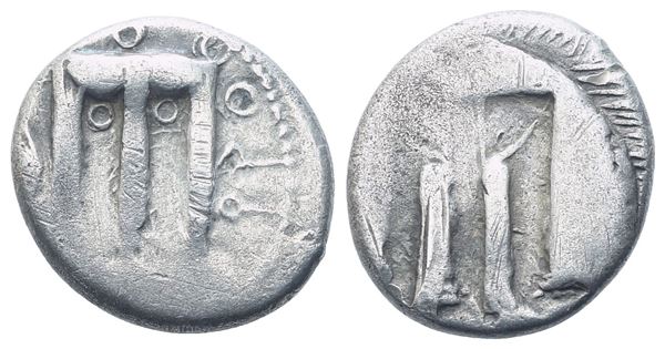 Bruttium, Kroton c. 480-430 BC, 1/3 Stater or Drachm; AR (6,51 g; 19,7 mm; 7 h)