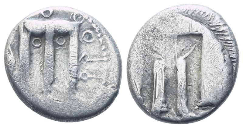 Bruttium, Kroton C. 480-430 Bc, 1/3 Stater Or Drachm; Ar (6,51 G; 19,7 MM; 7 H)
