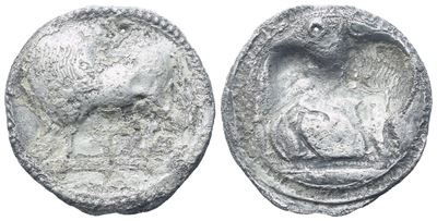 Lucania, Sybaris, Stater, 550-510; Ar (5,62 G; 28,2 MM)