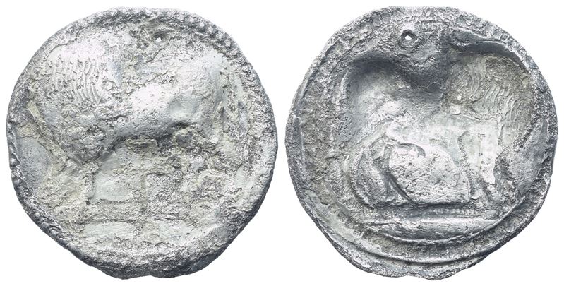 Lucania, Sybaris, Stater, 550-510; Ar (5,62 G; 28,2 MM)