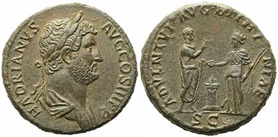 Hadrian (117-138), Sestertius, Rome, Ad 130-138; Æ (g 23,62; MM 31,6)
