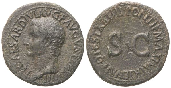 Tiberius (14-37), As, Rome, 21-22; Æ (10,82 g; 29 mm; 12 h)