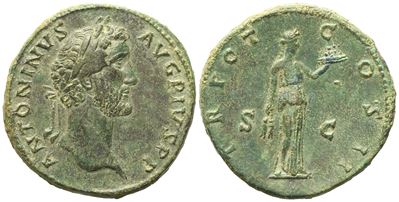 Antoninus Pius (138-161), Sestertius, Rome, Ad 139; Æ (g 27,97; MM 33)