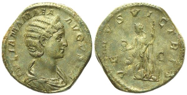 Julia Mamaea, Sestertius struck under Severus Alexander, Rome, AD 222-235; Æ (g 21,45; mm 31)