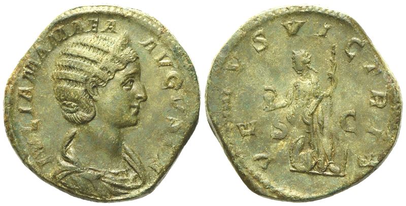 Julia Mamaea, Sestertius Struck Under Severus Alexander, Rome, Ad 222-235; Æ (g 21,45; MM 31)