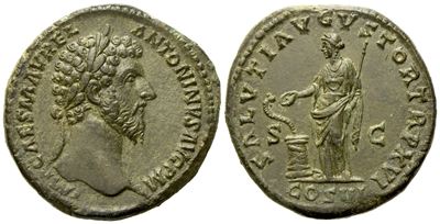 Marcus Aurelius (161-180), Sestertius, Rome, Ad 163; Æ (g 25,44; MM 32)