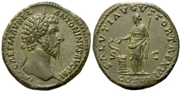 Marcus Aurelius (161-180), Sestertius, Rome, AD 163; Æ (g 25,44; mm 32)