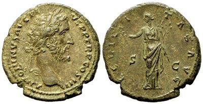 Antoninus Pius (138-161), As, Rome, Ad 140-144; Æ (g 9,44; MM 27)