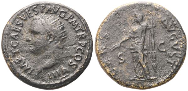 Titus (79-81), Dupondius, Rome, 80-81; Æ (11,73 g; 28 mm; 6 h)