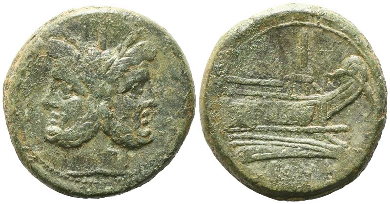 Anonymous, As, After 211 Bc; Æ (34,85 G; 34,3 MM; 3 H)