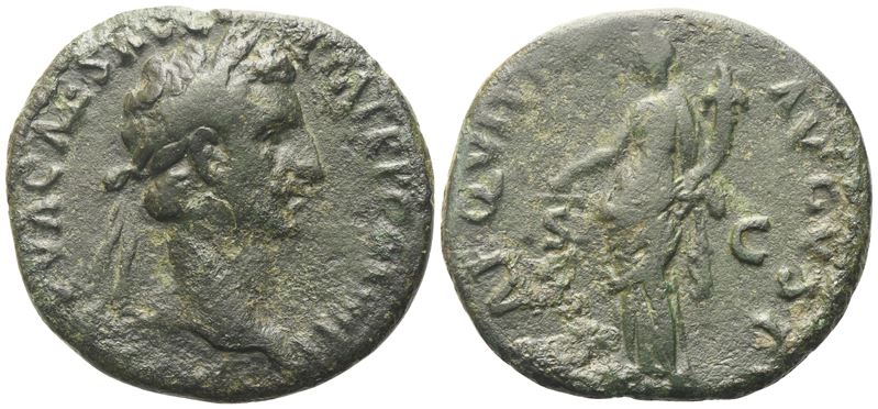 Nerva (96–98), As romano, Roma 97 – Æ (aequitas) con testa laureata e Aequitas stante
