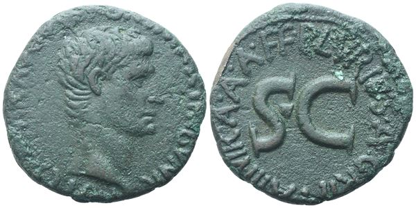 Augustus (27 BC-14 AD), As, Rome, 7 BC; Æ (9,68 g; 25,6 mm; 2 h)