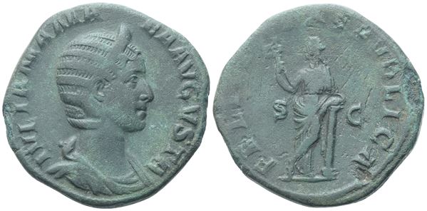Julia Mamaea, Sestertius struck under Severus Alexander, Rome, 228; Æ (17,54 g; 30 mm; 12 h)