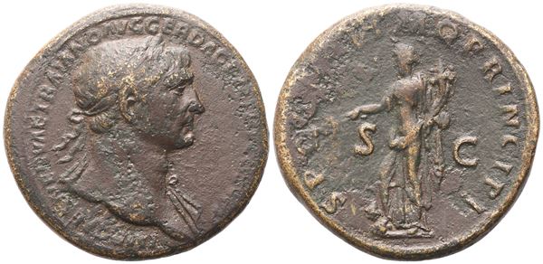 Trajan (98-117), Sestertius, Rome, 104; Æ (25,98 g; 33,7 mm; 6 h)