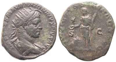 Anonimo romano (Elagabal, 218–222), Elagabal, Dupondio e bronzo Æ (9,78 g; 24,7 mm)